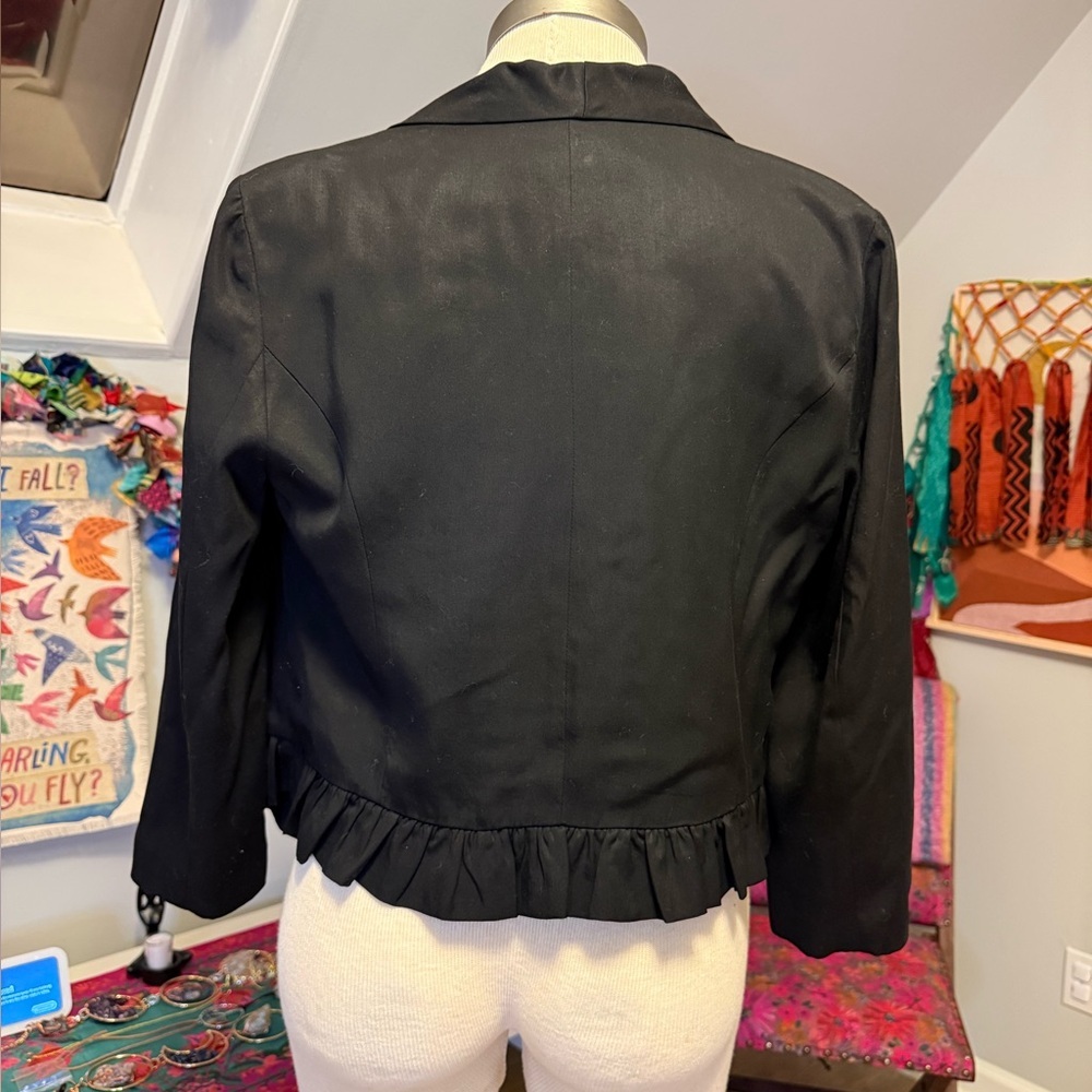 Anthropologie Cartonnier Calvin ruffle hem blazer. - Picture 3 of 5